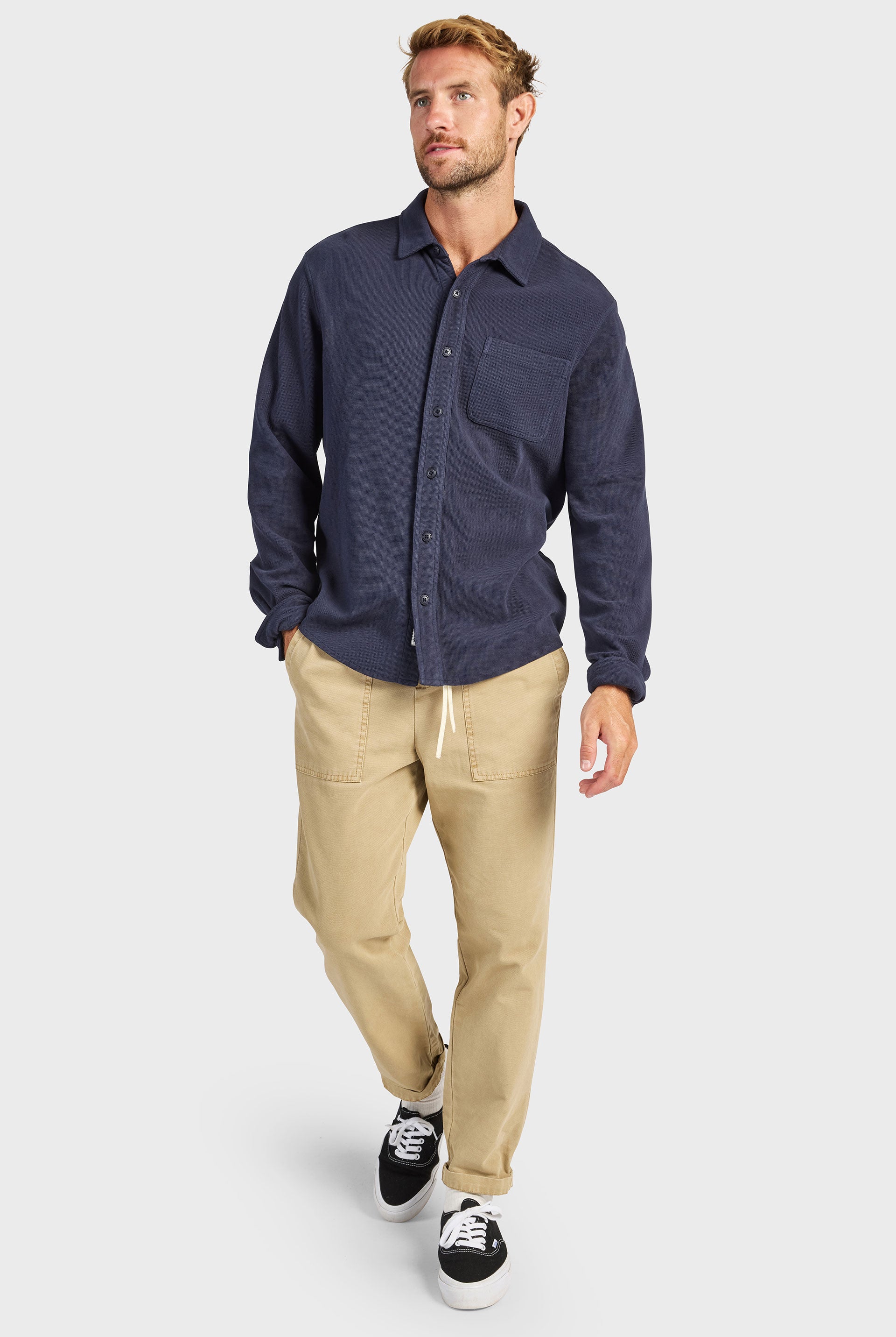 Carlos Cotton Waffle Shirt