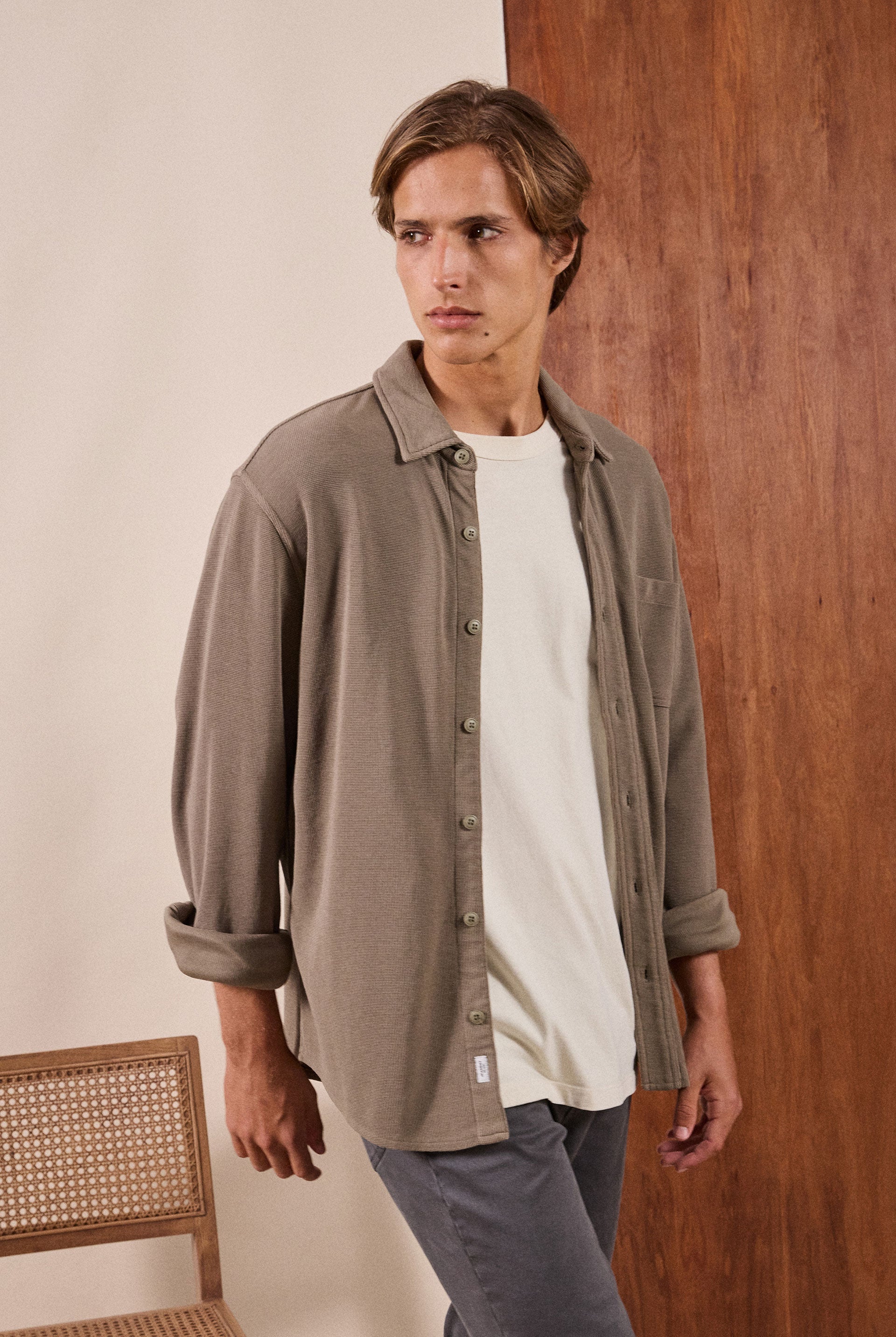 Carlos Cotton Waffle Shirt